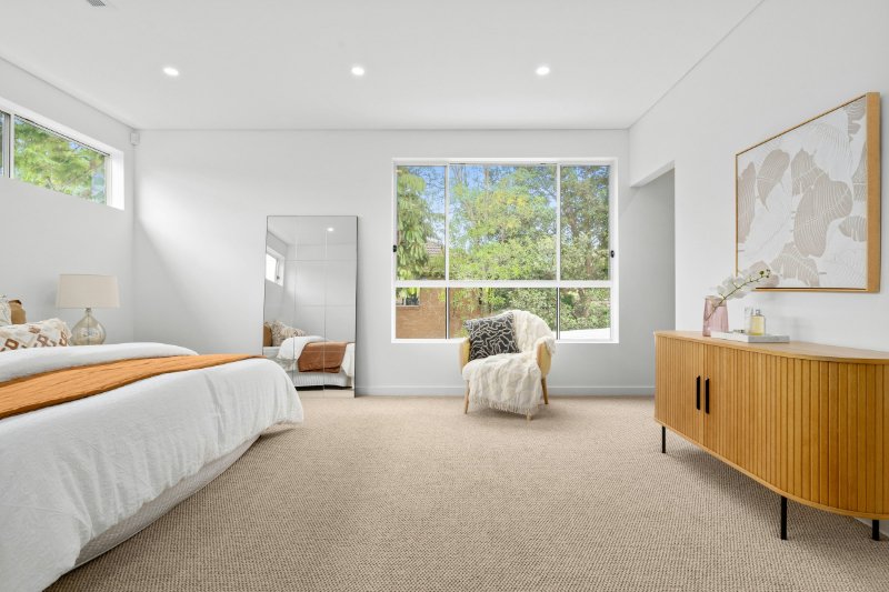 Carpet floors installed in a trendy home