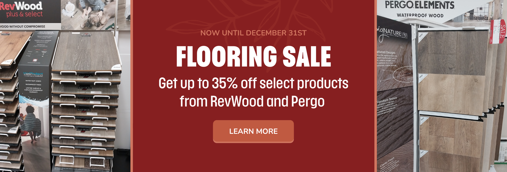 Flooring Sale up to 35% off Pergo and RevWood